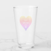 Verre Meilleure maman jamais Rainbow Coeur (Dos)
