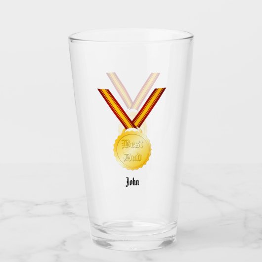 Verre Meilleure Médaille de Papa Fête des Pères (Devant)