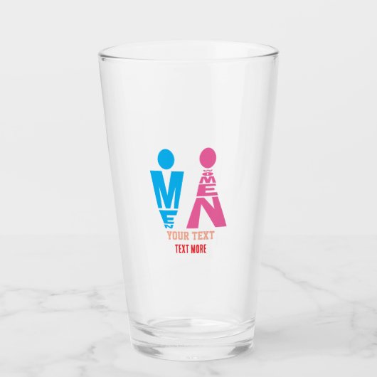 Verre Men and Women Typography Icon Design (Devant)