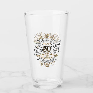 Verre Mens Funny Whiskey 50e anniversaire