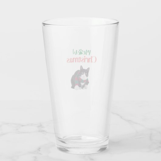 VERRE MEOW CHRISTMAS CAT (Dos)