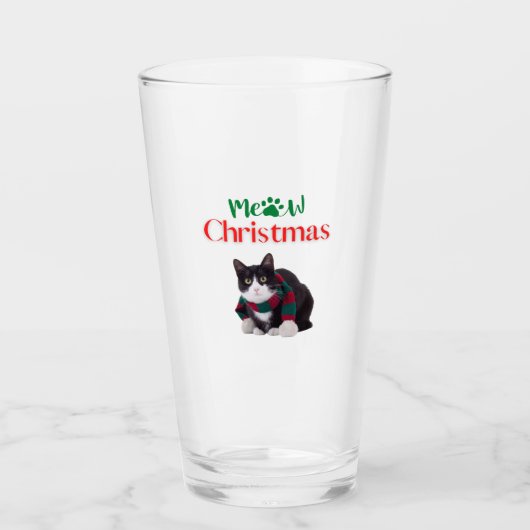 VERRE MEOW CHRISTMAS CAT (Devant)