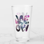 Verre Meow - Cute Cat Silhouettes et Empreintes de patte (Devant)