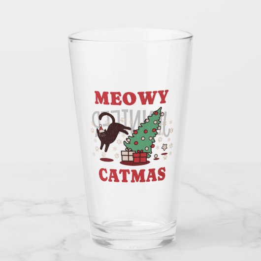 Verre Meowy Catmas (Devant)