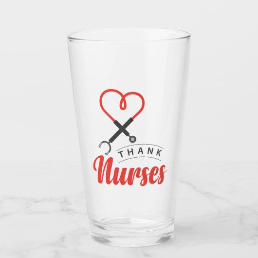 Verre Merci aux infirmières (Devant)