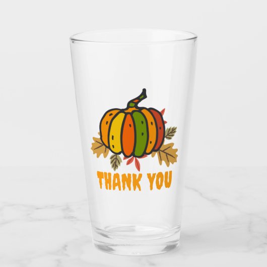 Verre merci, citrouille (Devant)