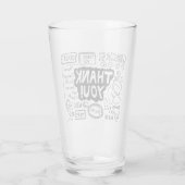 Verre Merci Dans Différentes Langues (Dos)