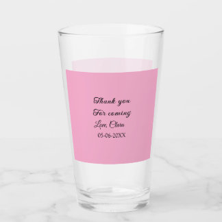 Verre merci d'être venu nom du destinataire message text