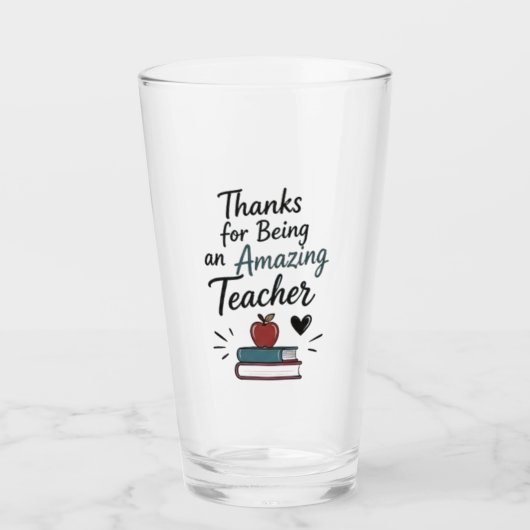 Verre Merci enseignant incroyable  (Devant)