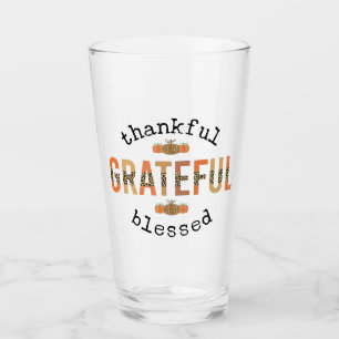 Verre Merci Grateful Blessé mignon automne Thanksgiving