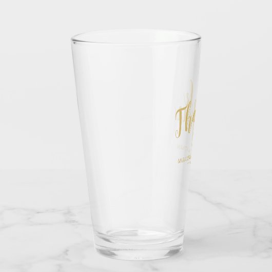 Verre "Merci" Script moderne Gold Wedding Favoriser (Droite)