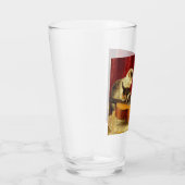 Verre Mère Chat et chatons Jouer avec la guitare (Droite)