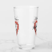 Verre Mère du Mariage de chambre Floral Coeur monogramme (Gauche)