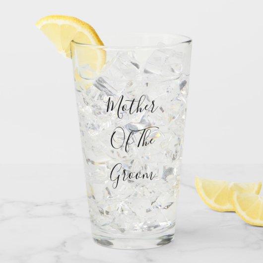 Verre Mère Du Mariage Groom Cadeau Favoriser Cool Modern (Devant glace)