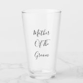 Verre Mère Du Mariage Groom Cadeau Favoriser Cool Modern (Devant)