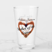 Verre Mère du Mariage Groom l Coeur (Dos)