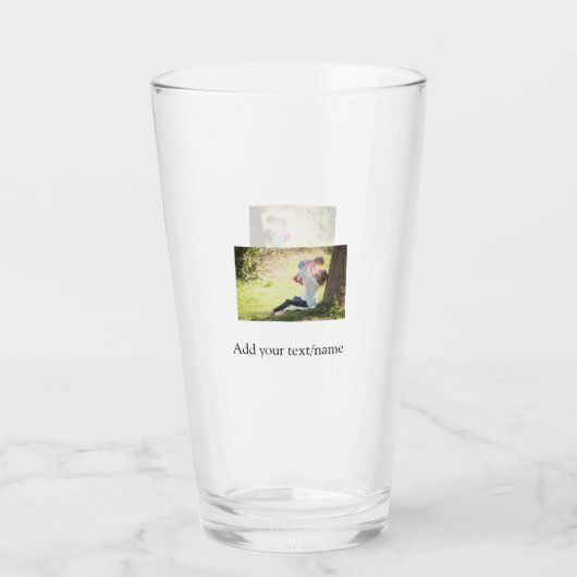 Verre Mère fille photo de famille ajouter nom image text (Dos)