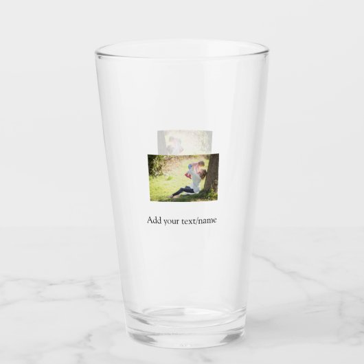 Verre Mère fille photo de famille ajouter nom image text (Devant)