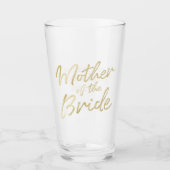 Verre Mère moderne de la mariée Gold Script Typographie (Devant)