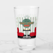 Verre Mère Retro Diner avec Burgers & Bière (Dos)