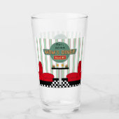 Verre Mère Retro Diner avec Burgers & Bière (Devant)