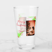 Verre Merry Bright Christmas ajouter nom de famille bien (Dos)