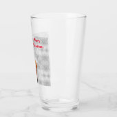 Verre Merry Christmas moose wearing a hat (Gauche)