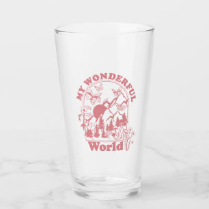 Verre Mes merveilleuses fleurs rétro du monde