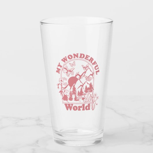 Verre Mes merveilleuses fleurs rétro du monde (Devant)