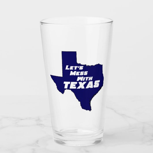 Verre Mess With Texas Blue (Devant)