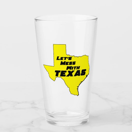 Verre Mess With Texas Yellow (Devant)