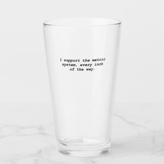 Verre mesure impériale du système métrique v (Devant)