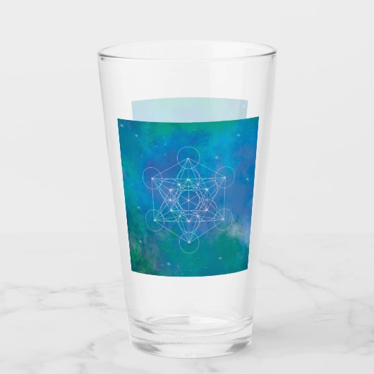 Verre Métatron, chakra, zen, géométrie sacrée, ange (Devant)