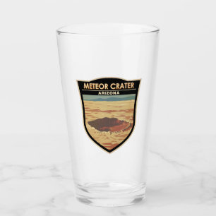 Verre Meteor Crater Arizona Travel Art Vintage
