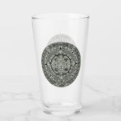 Verre Mexicaine Aztec Sun Stone Maya Calendrier 1 (Dos)