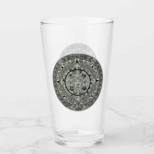Verre Mexicaine Aztec Sun Stone Maya Calendrier 1 (Devant)