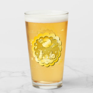 Verre Mi-automne Festival Gold Mooncake Moon Rabbit
