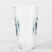 Verre Mi-siècle Meow Retro Chats atomiques bleus (Gauche)