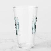 Verre Mi-siècle Meow Retro Chats atomiques bleus (Droite)