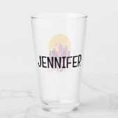 Verre Miami au coucher du soleil (Dos)