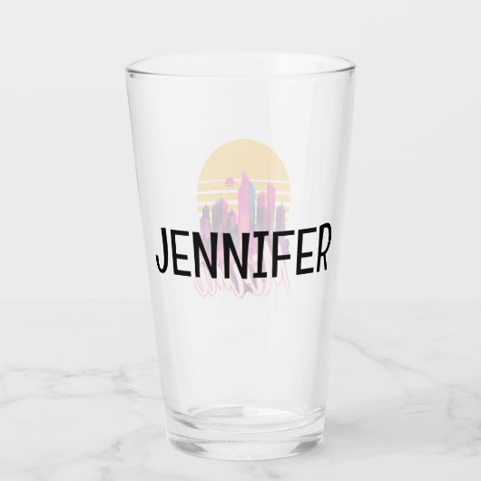 Verre Miami au coucher du soleil (Dos)