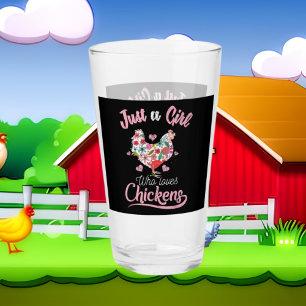 Verre mignon amateur de poulet Pays