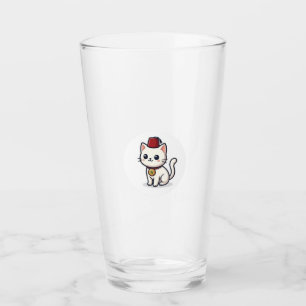 Verre Mignon chat Kawaii marocain avec autocollant Fez