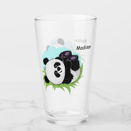 Verre mignon nommé fait sur commande 1/2 de pinte (Dos)