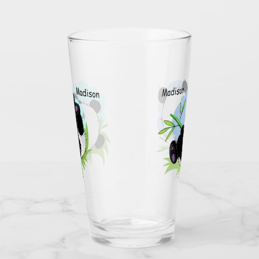 Verre mignon nommé fait sur commande 1/2 de pinte (Droite)
