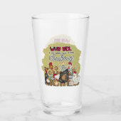 Verre mignon Pays poulets amoureux de l'art du mot (Dos)