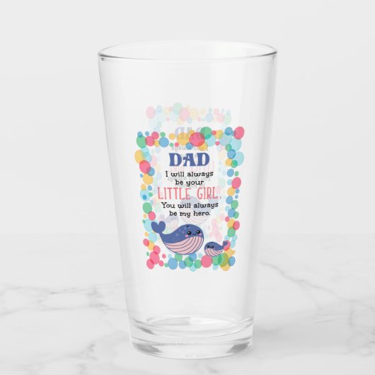 Verre Mignonne Baleine Papa Je Serai Toujours Votre Peti (Dos)