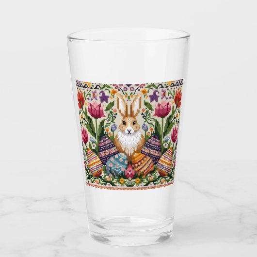 Verre Mignonne/Colorée Printemps/Pâques (Devant)