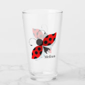 Verre mignonne dame cocasse ajouter nom Glass (Dos)