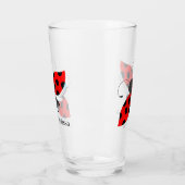 Verre mignonne dame cocasse ajouter nom Glass (Gauche)